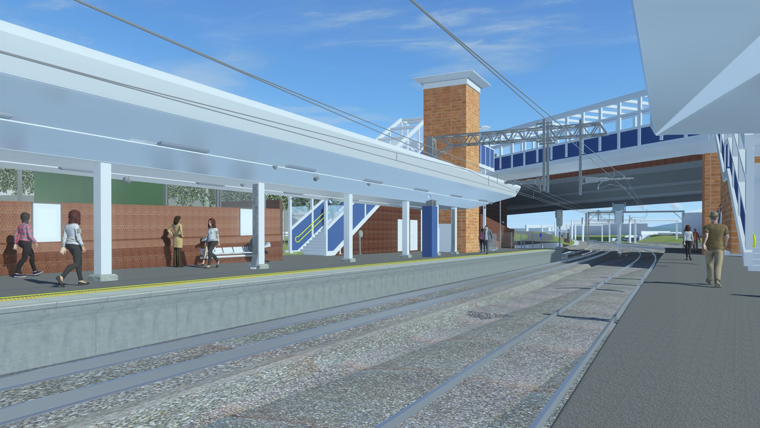 3D visualisation of the new investment from the view of the current platform - Network Rail