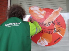 “Couldn’t care less” – Salford Sainsbury’s is targeted by Greenpeace for their plastic pollution