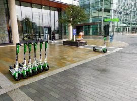 Scooters at MediaCity. Photo Credit: taken by Andrew Fisher