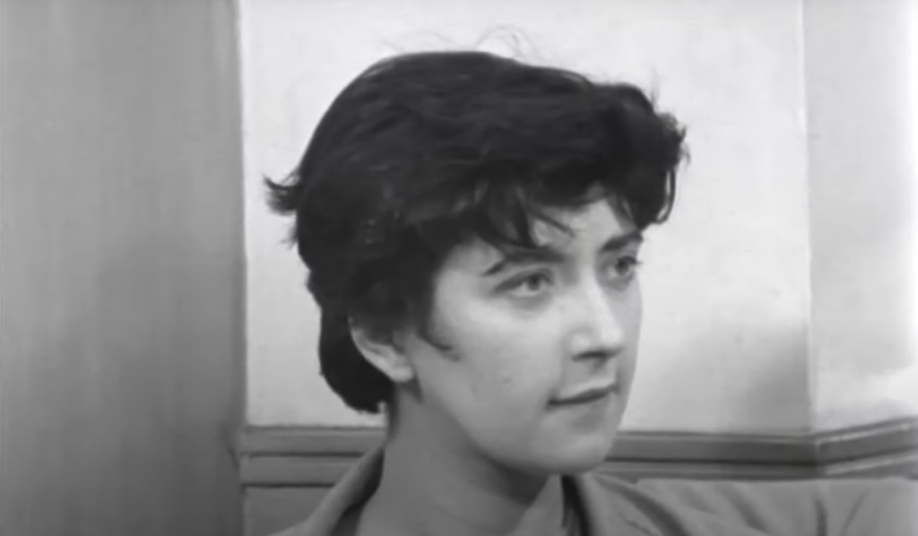 Shelagh Delaney, author of 'A Taste of Honey'. Photo credit: screen shot from https://www.youtube.com/watch?v=SM22loR53TQ