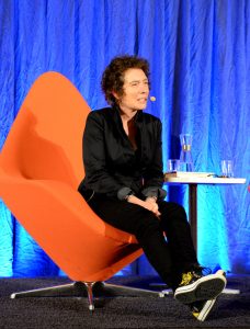 Jeanette Winterson. author of Oranges Are Not The Only Fruit. Photo credit: Malmö Stadsbibliotek on Flickr - https://www.flickr.com/photos/malmostadsbibliotek/7999675767