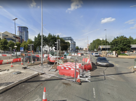 Trafford Road maintenance work.  Image credit: google maps