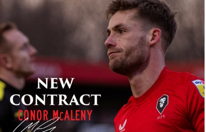 Conor McAleny signs new deal at Salford City (Salford City Twitter)