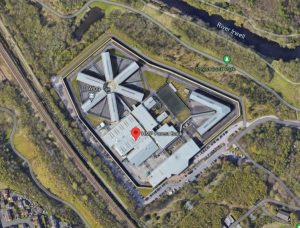 Satellite Image of HMP Forest Bank. Via Google Maps