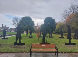 Remembrance silhouettes created for memorial garden in Swinton