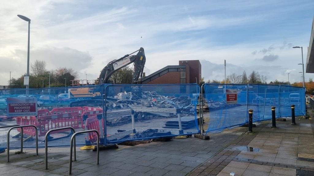 The Salford market during at the end of it's demolition.