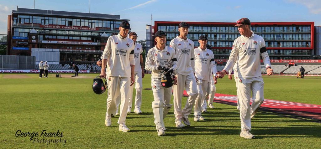Lancashire at the end of Day Three vs Kent