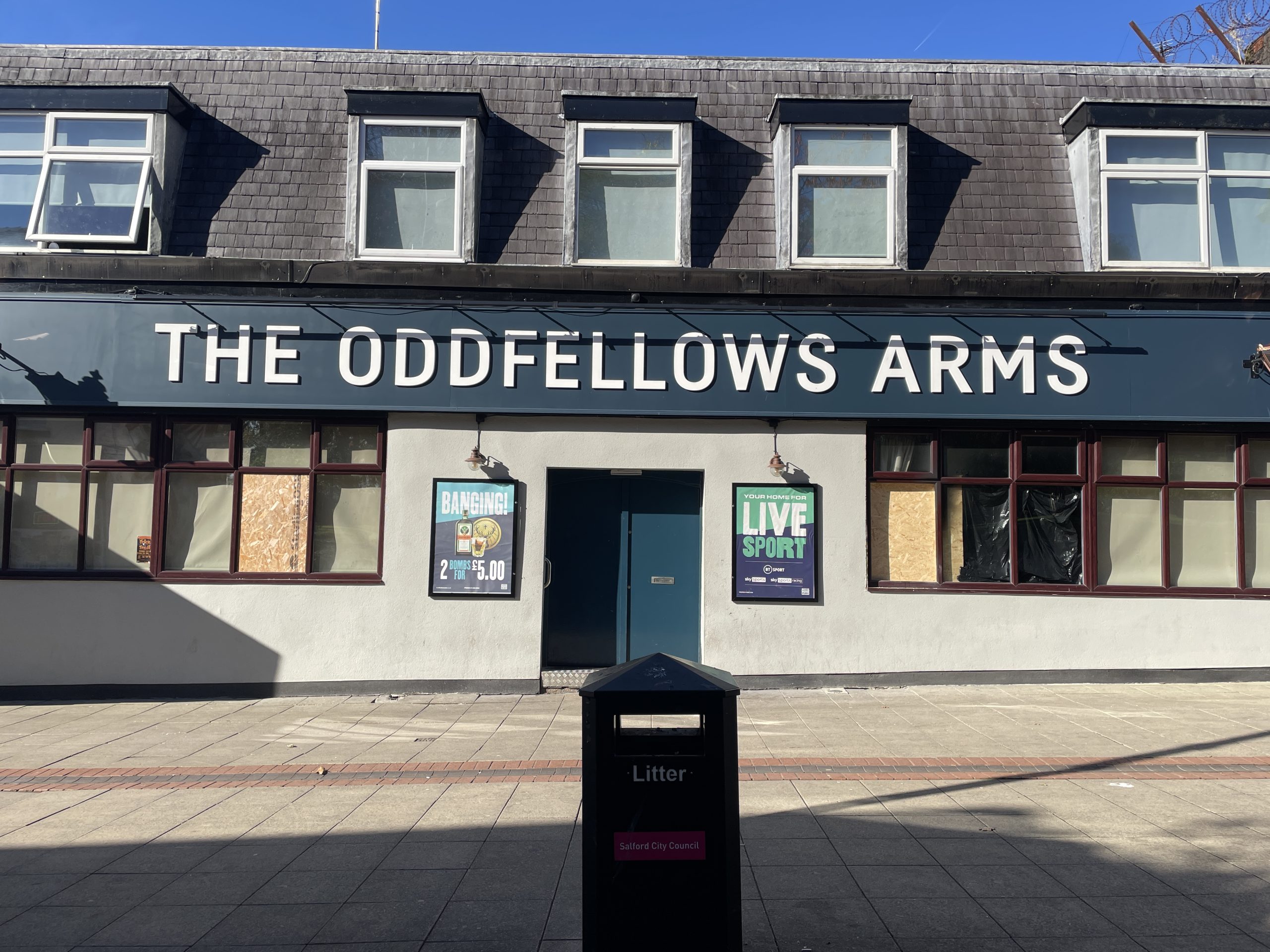 Eccles pub closed after windows smashed and flaming bottles thrown inside