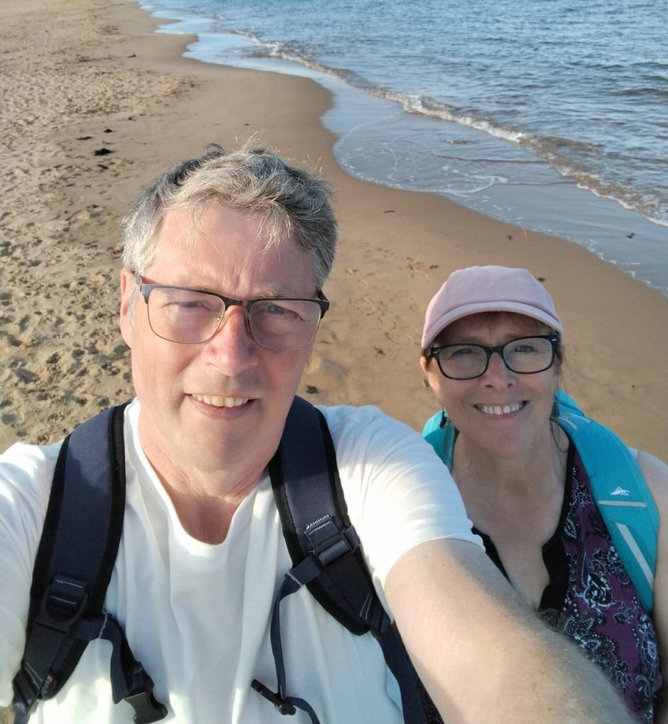 udy and Dave who completed the walk along Hadrian's wall. (Photo sent to me by Judy)