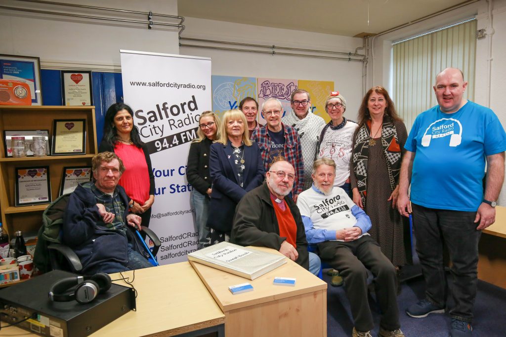 Some of the volunteers at Salford City Radio. - Salix Homes