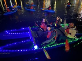 Moonlight paddles show Salford Quays in a whole new light