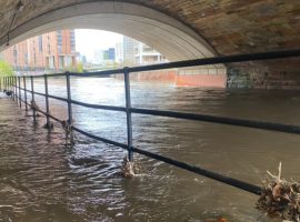 River Irwell burst banks Storm Bert