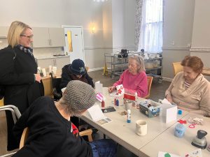 Residents were making Christmas Cards - HC One