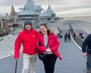 Gary on the HMS Prince of Wales flight deck