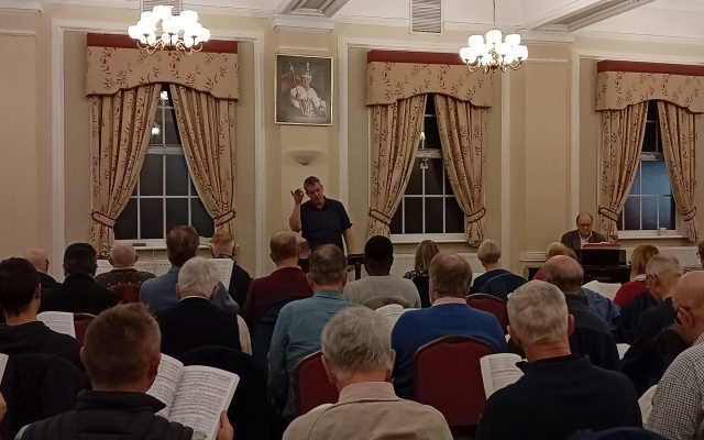 Tom Newall conducting the Salford Choral Society. Taken by Me