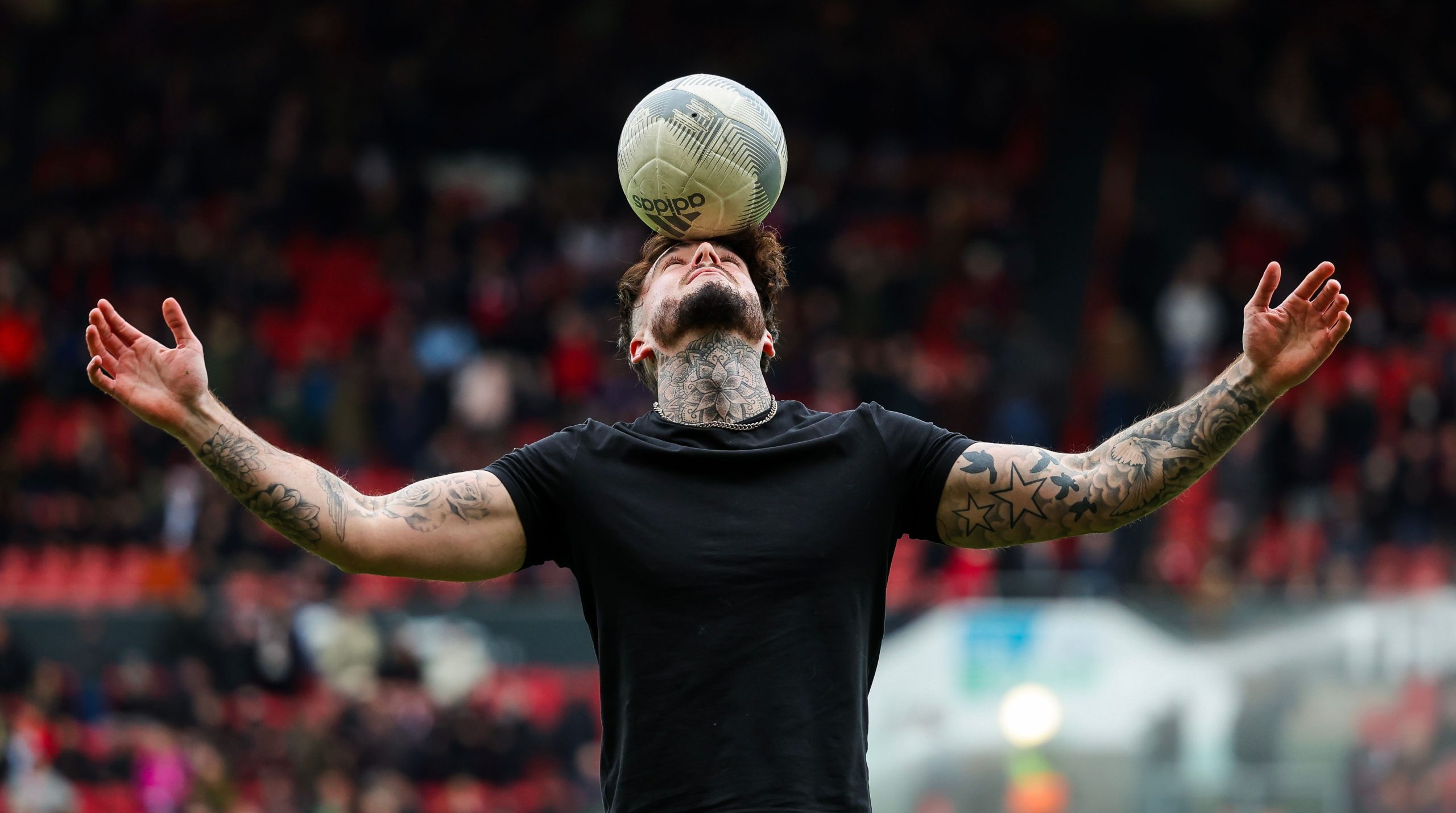 Football freestyler performed at Salford City for Mental Health UK   | Salford Now