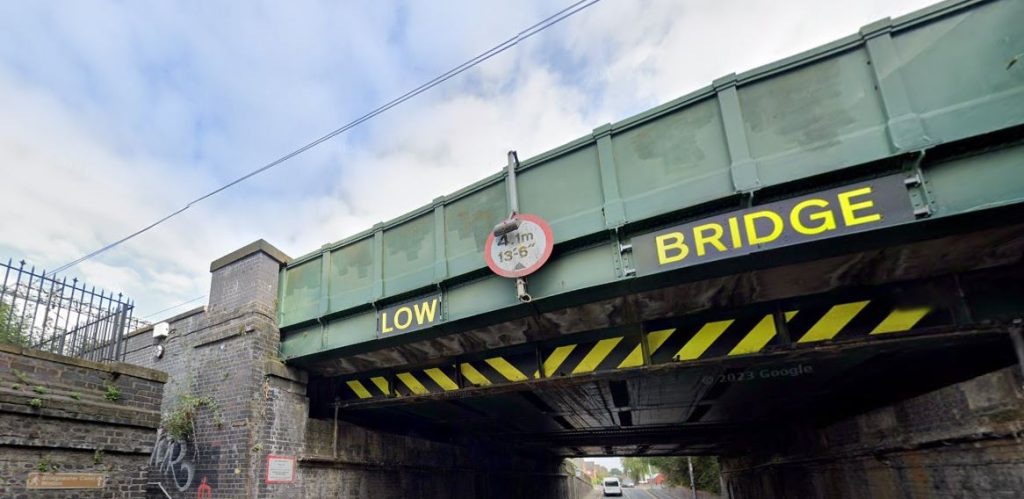 vehicle collided with Green Lane Bridge - Patricroft