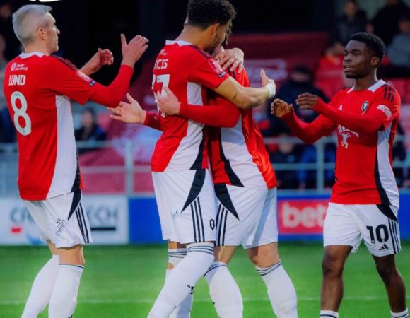 Salford after beating Cheltenham in the FA Cup - Salford City FC