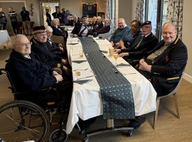 Residents of Broughton House at the Burns Supper