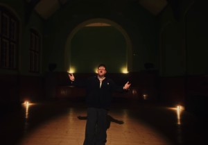 Thom Rylance filming at Salford Lads' Club