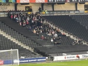 Salford City fans at MK Dons