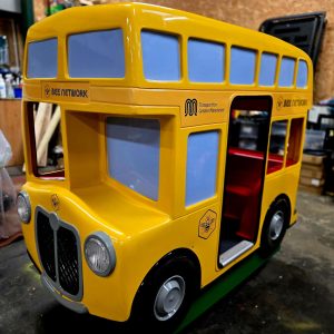 Bee network bus at the play centre in Swinton 