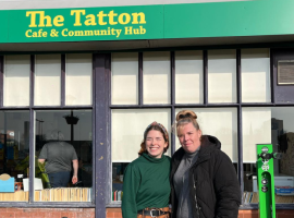 Lucy and Danielle at The Tatton Cafe, Ordsall (Zandie Waring, 2025)