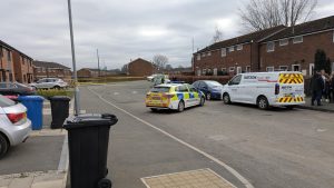 Police cordoned off Whit Lane on the corner of Jasmine Drive - Luke Jones 