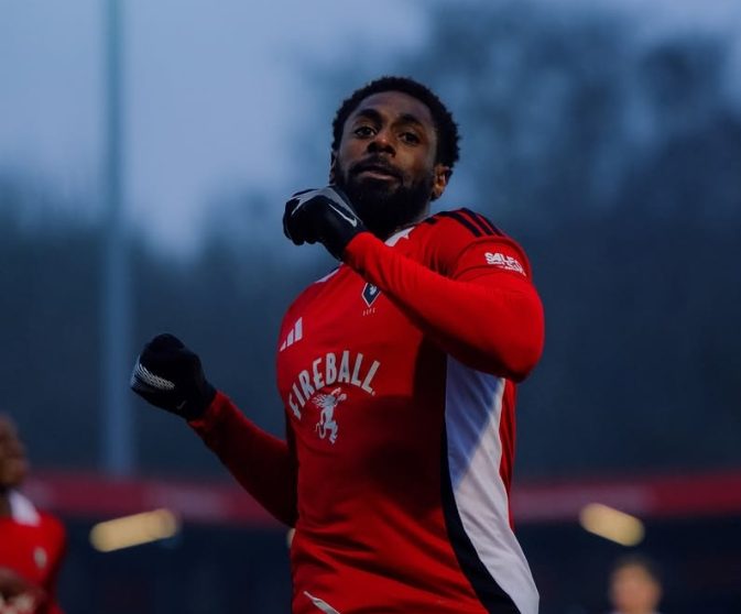 Hakeeb Adelakun Image from Salford City FC Instagram of player of the month