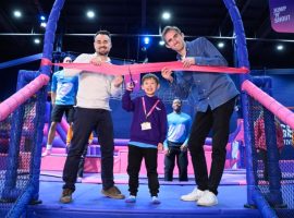 8-year-old Walter Massaya Hall, Oxygen at MediaCity’s CEO (Chief Excitement Officer) cut the ribbon at the new venue, officially opening the park