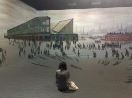 LS Lowry's Going to the Match comes to life at Salford Quays