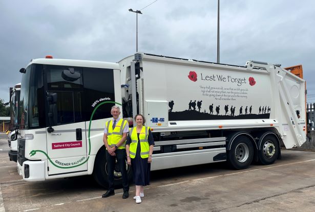 Salford’s first electric bin wagon hits the road