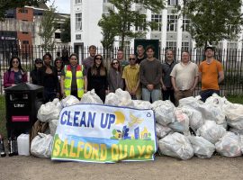 "It’s a testament to the power of community" - Salford community group celebrates 1,000th bag of litter collected