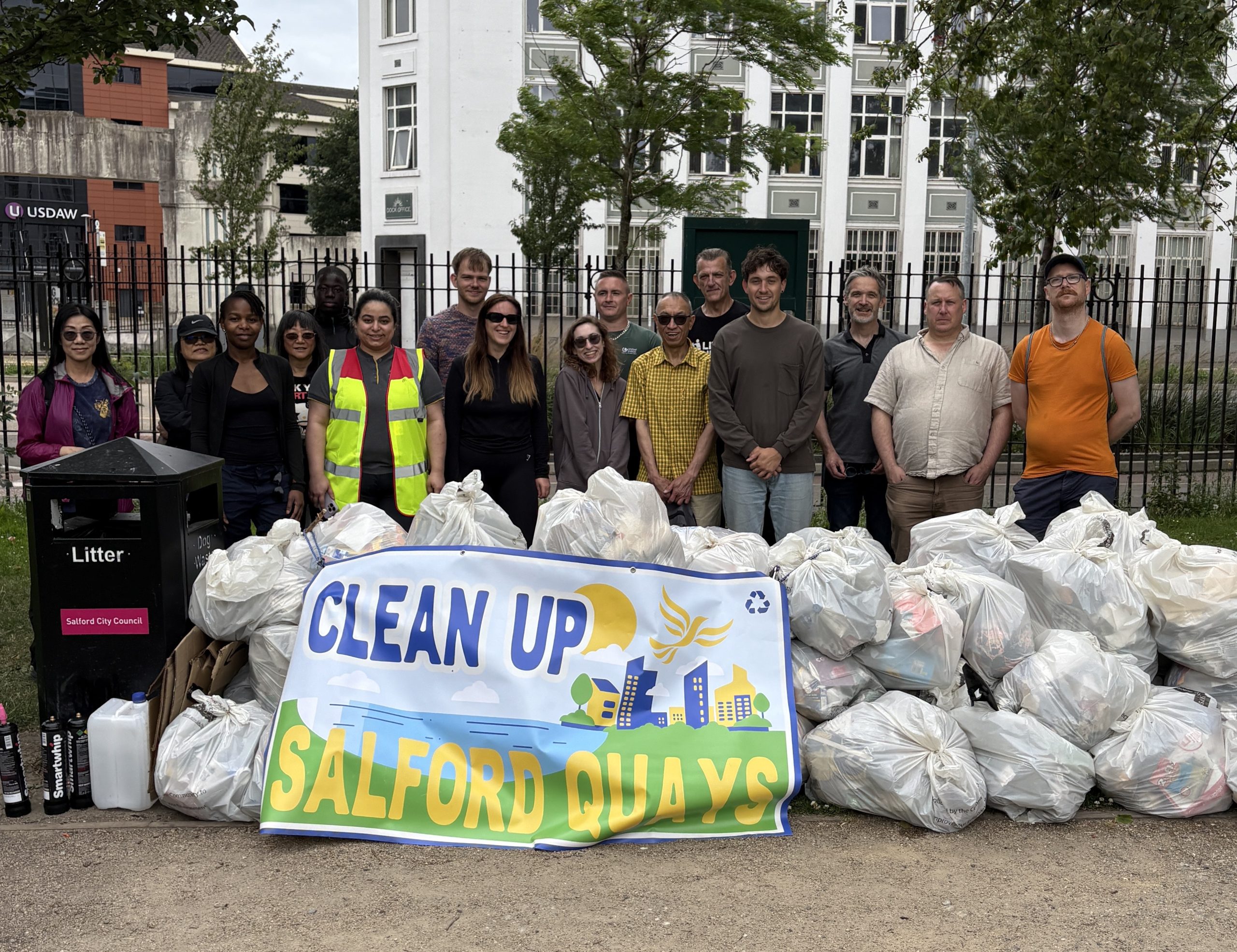 "It’s a testament to the power of community" - Salford community group celebrates 1,000th bag of litter collected