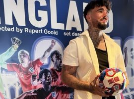 Freestyle star performs at the Olivier Award-winning 'Dear England'