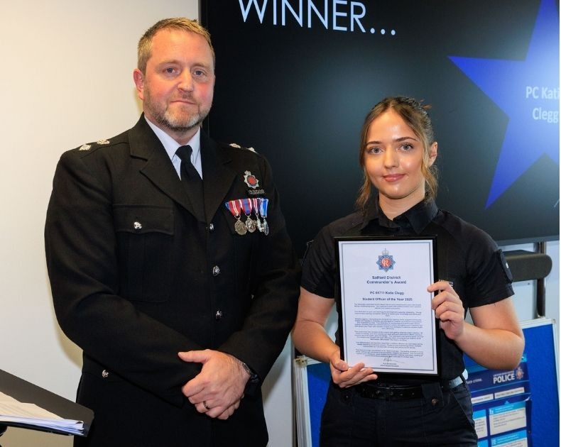 "I am looking forward to continuing my policing journey" - Local officer wins Student Officer of the Year Award