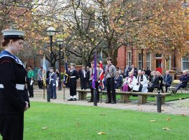 Remembrance Sunday Service - Albert Bentley Place, Salford. Photo taken by Sophie Ashley