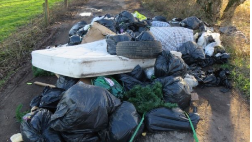 Fly-tipping in Salford.