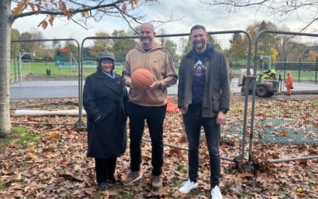 Work has begun on a Swinton basketball court.