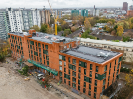 The first of 100 apartments being built at Peru Street has been completed.